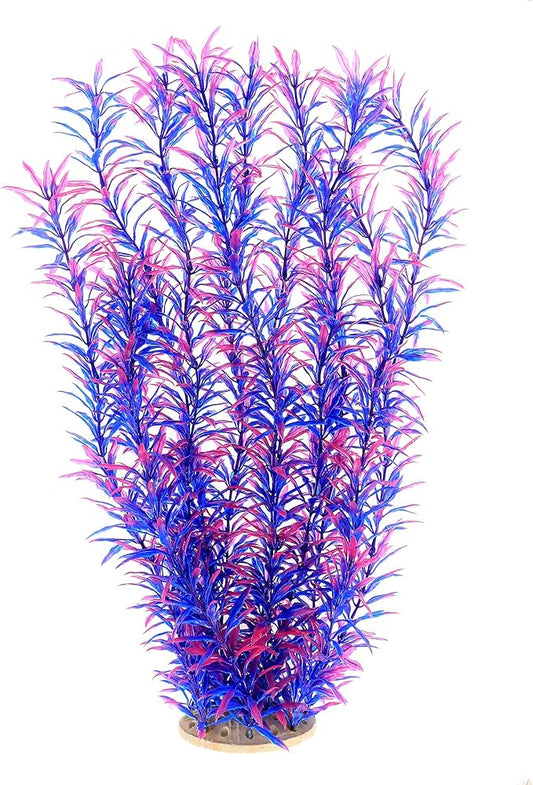 ALEGI Aquarium Fish Tank Decoration,Large Artificial Plants for Fish Tank 21 inches Tall,Safe for All Fish, Purple ALEGIAquarium