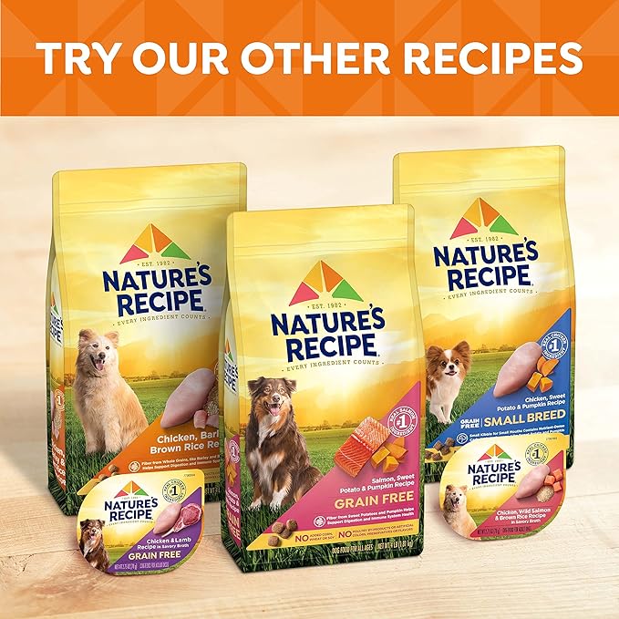Nature′s Recipe Grain Free Small Breed Chicken, Sweet Potato & Pumpkin Recipe Dry Dog Food, 4 lb. Bag (Pack of 2) - PAWPICO