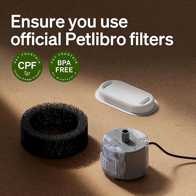 PETLIBRO 8 Packs Replacement Filters for Stainless Steel Cat Water Fountain PLWF003 & PLWF006, 4 Months Set of Replacement Filters fot Pet Water Fountain Stainless Steel - PAWPICO