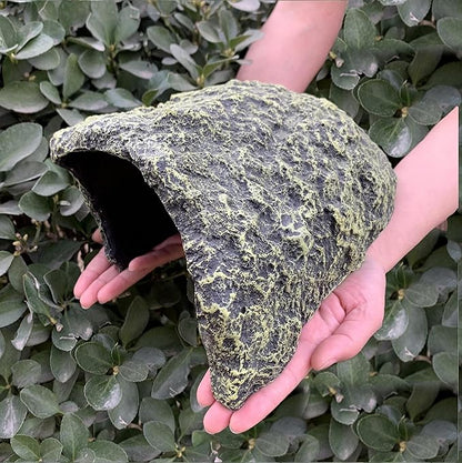 Oversize Reptile Hides and Caves Resin Rock Reptile Aquarium Habitat Hideouts Large Reptile Hiding Cave Lizard Hiding Spot for Bearded Dragon Snakes Tortoise Aquarium Terrarium Hideaway ZXUAQNOE