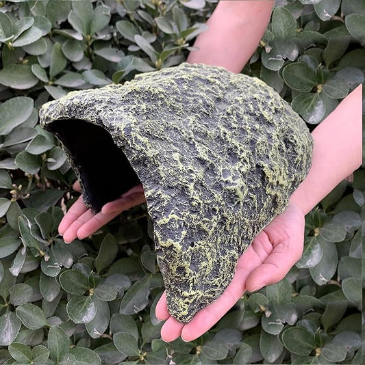 Oversize Reptile Hides and Caves Resin Rock Reptile Aquarium Habitat Hideouts Large Reptile Hiding Cave Lizard Hiding Spot for Bearded Dragon Snakes Tortoise Aquarium Terrarium Hideaway ZXUAQNOE