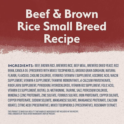 Natural Balance Limited Ingredient Small-Breed Adult Dry Dog Food with Healthy Grains, Beef & Brown Rice, 12 Pound (Pack of 1) - PAWPICO