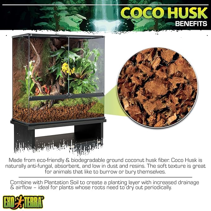 Exo Terra Coco Husk Terrarium Substrate, 8-Quart ExoTerra