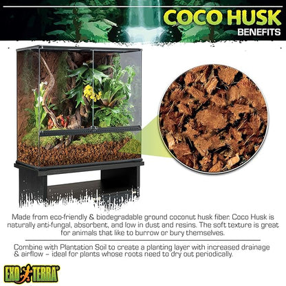 Exo Terra Coco Husk Terrarium Substrate, 8-Quart ExoTerra