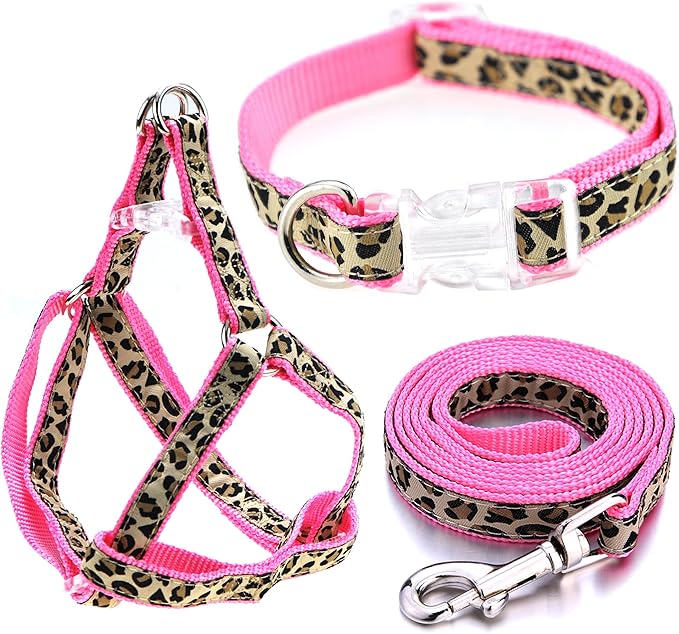 Mile High Life Dog Collar, Harness and Leash | Leopard Design | Perfect Accessory for Walking Your Dog MileHighLife
