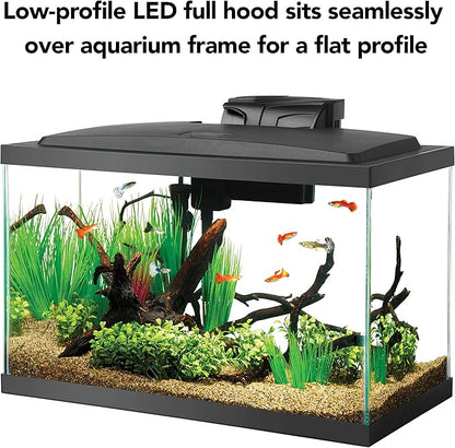 Aqueon Aquarium Fish Tank Starter Kit with LED Lighting 10 Gallon Fish Tank Aqueon