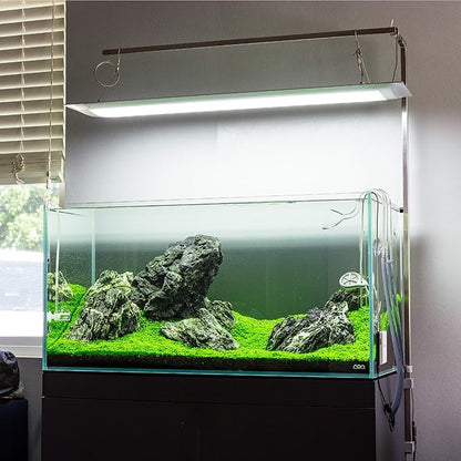 ONF Stainless Steel 304 Square Hanging Kit for Planted Terrarium & Aquarium Light, Suspension System, Adjustable Stand Hold up to 11lb 24-36 inch Fish Tank Light, 2 pcs Tubes in Pack, Right ONF