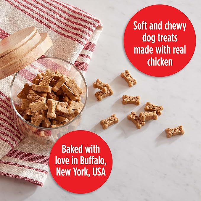 Milk-Bone Soft & Chewy Mini’s Dog Treats, Chicken, 18 Ounce Made with Real Chicken Breast - PAWPICO