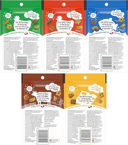 Friskies Party Mix Crunch Variety Pack (9 Flavors) - Wild West, Morning Munch, Mixed Grill, Picnic, Beachside, Cheezy Craze, Original, California Dreamin', and Meow Luau Friskies