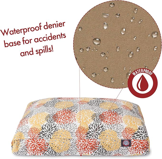 Majestic Pet Citrus Blooms Medium Rectangle Pet Bed - PAWPICO