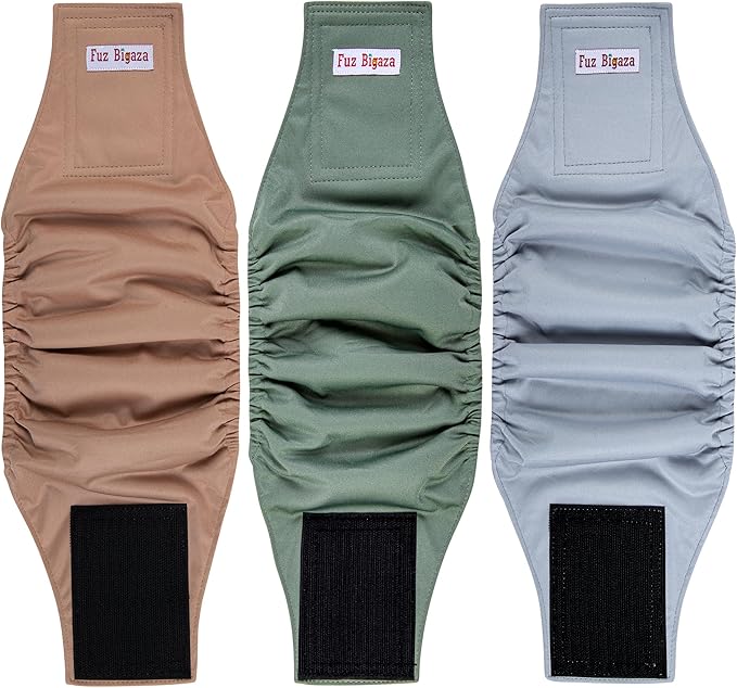 Male Dogs Diapers Belly Bands(3Pack), Washable Reusable Male Boy Doggy Wraps Panties for Doggie Puppy Pooping Potty Training Incontinence Marking Pañal para Perro X-Large - PAWPICO