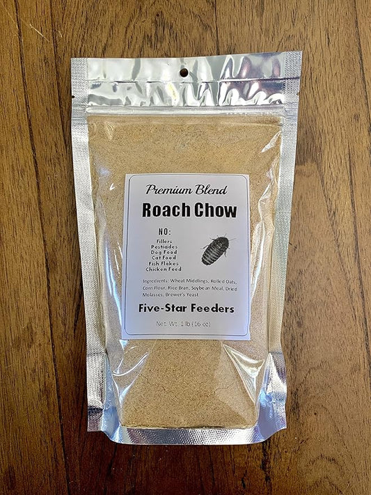 Premium Roach Chow/Cricket Chow Balanced Protein Diet by Five-Star Feeders (5 Pounds) PAWPICO