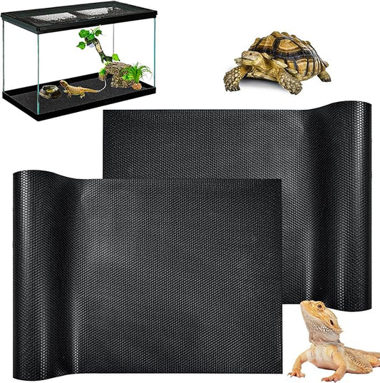 2 Pack Reptile Carpet, Bearded Dragon Tank Accessories Bedding Reptile Mat Terrarium Substrate Liner Tank Flooring Habitat for Gecko, Snake, Tortoise, Lizard Iguana (18"X 79") Mechpia