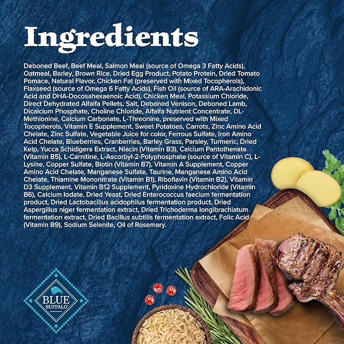 Blue Buffalo Wilderness Rocky Mountain Recipe High-Protein Dry Puppy Food with DHA, Made in the USA with Natural Ingredients Plus Wholesome Grains, Red Meat, 4.5-lb. Bag - PAWPICO