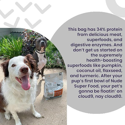 I AND LOVE AND YOU Nude Super Food Dry Dog Food - Salmon + Whitefish - Prebiotic + Probiotic, Grain Free, Real Meat, No Fillers, 23lb Bag - PAWPICO