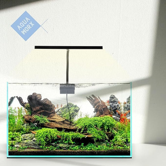 EOS LED Aquarium Light - Adjustable Aquarium Gooseneck Light with 7-Mode RGB Settings - Ideal Planted Aquarium Light - Fish Tank Light - Nano Aquarium Light - Aquarium LED Light - N5 RGB Aqua+Worx