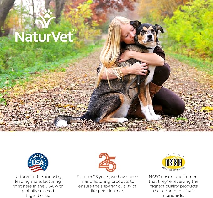 NaturVet VitaPet Senior Daily Vitamins Plus Glucosamine, Dog Multivitamin Supplement, Chewable Tablets, Time Release, Made in The USA with Globally Source Ingredients 180 Count NaturVet