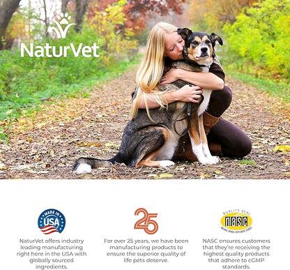 NaturVet VitaPet Senior Daily Vitamins Plus Glucosamine, Dog Multivitamin Supplement, Chewable Tablets, Time Release, Made in The USA with Globally Source Ingredients 180 Count NaturVet