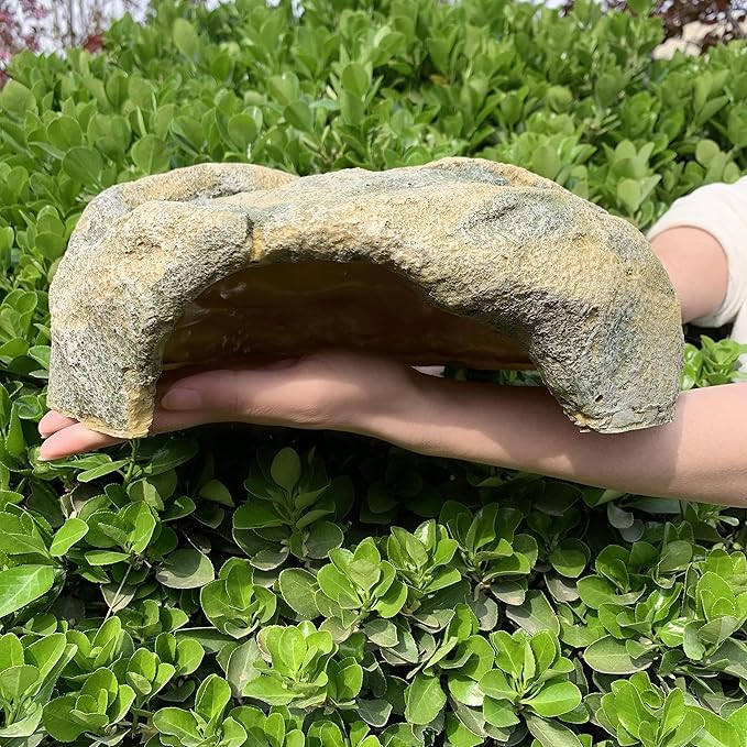 Extra Large Reptile Hide Resin Snake Hides for Ball Pythons Reptile Hides and Caves Simulation Rock Reptile Hideout for Habitat Lizard Leopard Gecko Bearded Dragon ZXUAQNOE