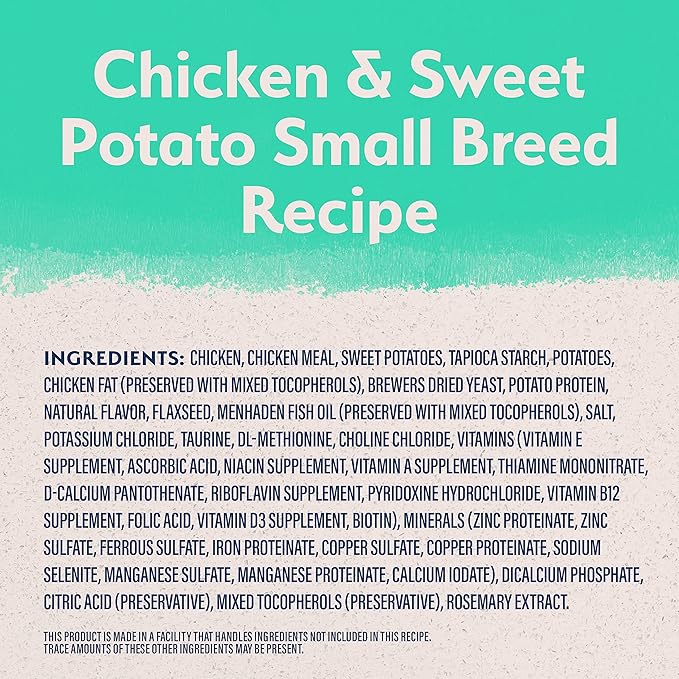 Natural Balance Limited Ingredient Small Breed Adult Grain-Free Dry Dog Food, Chicken & Sweet Potato Recipe, 4 Pound (Pack of 1) - PAWPICO