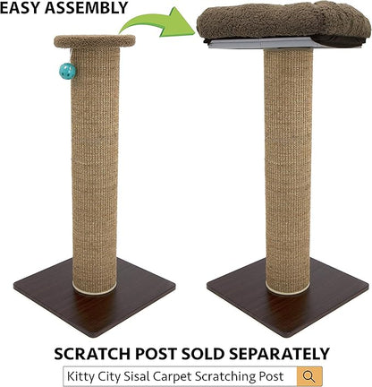 Kitty City Sisal Post Scratcher, Perch Platform - PAWPICO