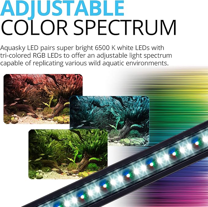 Fluval Aquasky 2.0 LED Aquarium Lighting, 27 Watts, 36-46 Inches Fluval