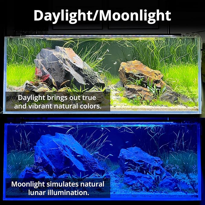 NICREW C10 Plants LED Aquarium Light, 18-24 in, 13 Watts, Full Spectrum Fish Tank Light with Timer, Day and Night Cycle, Brightness Adjustable NICREW