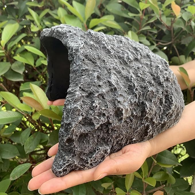Large Reptile Hide Resin Snake Hides for Ball Pythons Reptile Hides and Cavesbearded Dragon Hide Simulation Rock Reptile Hideout for Habitat Lizard Leopard Gecko ZXUAQNOE