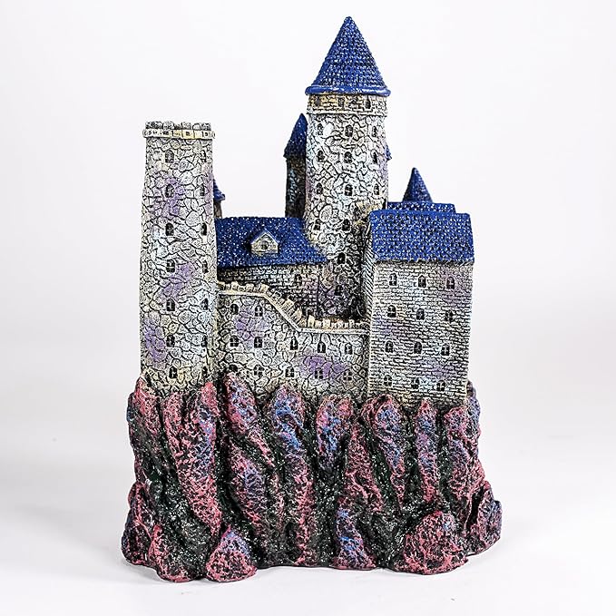 Penn-Plax Age-of-Magic Wizard’s Castle Aquarium Décor – Resin for Freshwater and Saltwater Fish Tanks – Large (RRW8) Penn-Plax