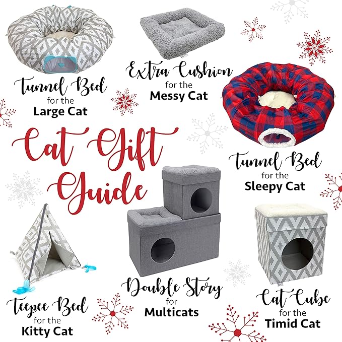 Plaid Tunnel Bed - PAWPICO