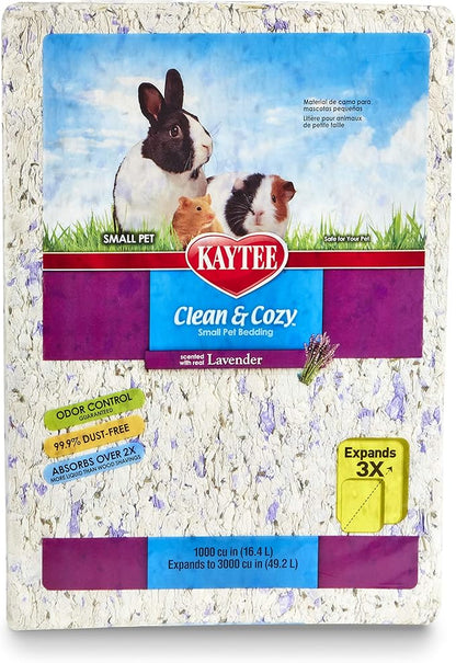 Kaytee Clean & Cozy Lavender Bedding For Pet Guinea Pigs, Rabbits, Hamsters, Gerbils, and Chinchillas, 49.2 Liters Kaytee