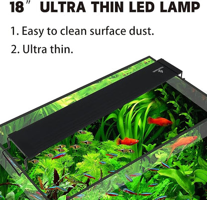 Aquarium Lights Fish Tank Light 10 20 30 55 Gallon Planted Aquarium LED Light with Switch (18-24") Waterrebirth