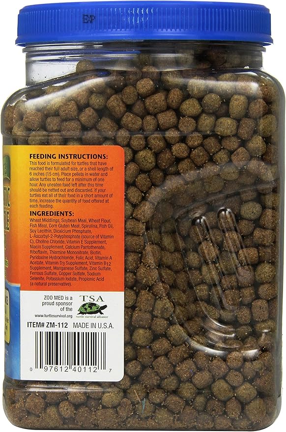 Zoo Med Natural Aquatic Turtle Food, Maintenance Formula, 24-Ounce ZooMed