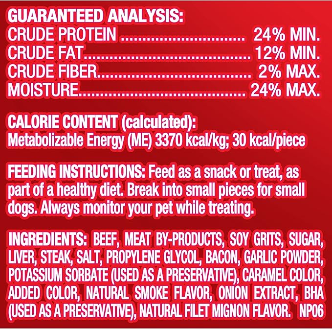 Pup-Peroni Dog Treats, Filet Mignon & Bacon Flavors, 5.6 Ounce (Pack of 8), Made with Real Steak - PAWPICO