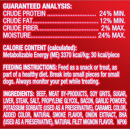 Pup-Peroni Dog Treats, Filet Mignon & Bacon Flavors, 5.6 Ounce (Pack of 8), Made with Real Steak - PAWPICO