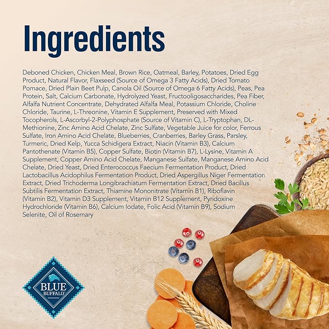 Blue Buffalo True Solutions Blissful Belly Digestive Care Natural Dry Food for Adult Dogs, Chicken, 11-lb Bag - PAWPICO