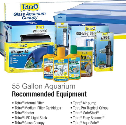 Tetra Glass Aquarium 55 Gallons, Rectangular Fish Tank (NV52018) Tetra