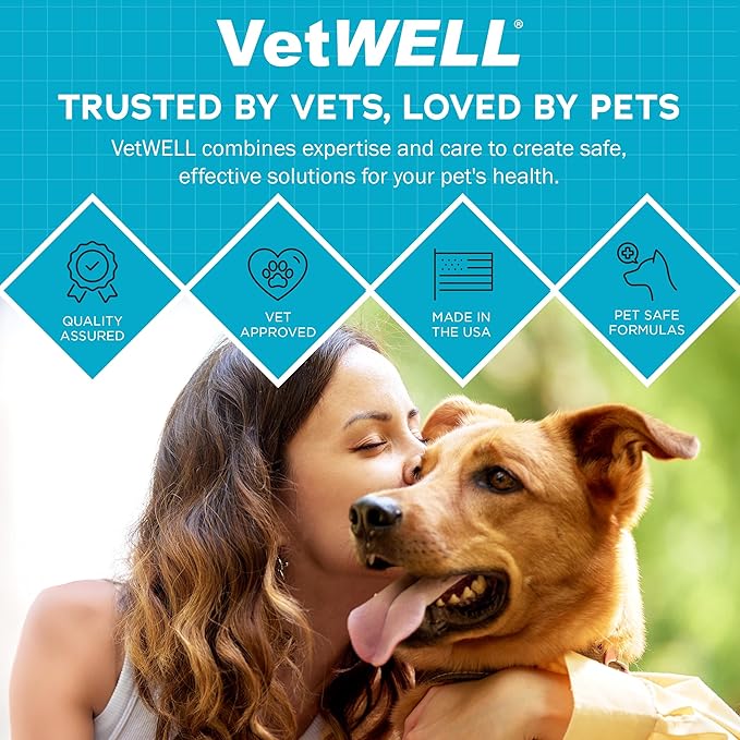 Dog Ear Wipes - Otic Cleaning Wipes for Infections and Controlling Ear Infections and Ear Odor in Pets - EarWELL by VetWELL - 100 Count VetWELL