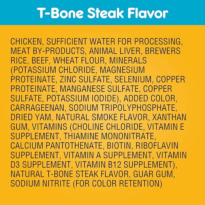 PEDIGREE CHOPPED GROUND DINNER Adult Canned Soft Wet Dog Food, T-Bone Steak Flavor, 13.2 oz. Cans (Pack of 12) - PAWPICO