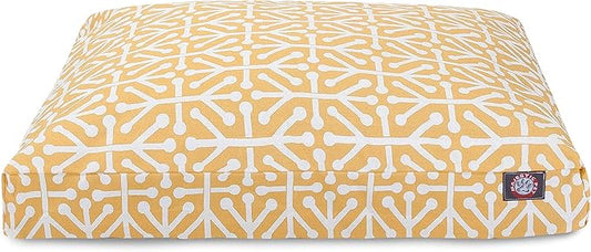 Citrus Aruba Medium Rectangle Indoor Outdoor Pet Dog Bed With Removable Washable Cover By Majestic Pet Products - PAWPICO