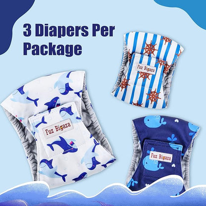 Dog Belly Bands for Male Dogs,Washable Dog Diapers Male,Reusable Dog Wraps Male(3 Pack,Medium) - PAWPICO