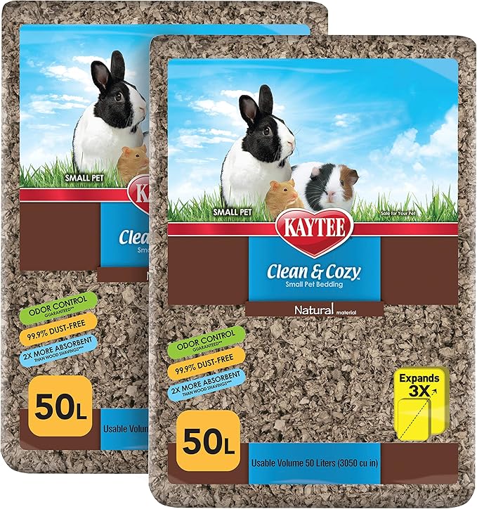 Kaytee Clean & Cozy Natural Paper Bedding, Made for Small Animals, 100 Liters Kaytee