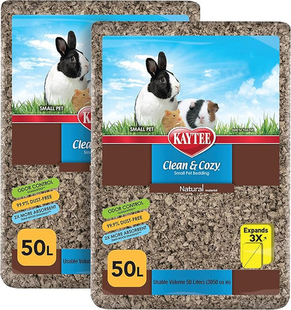 Kaytee Clean & Cozy Natural Paper Bedding, Made for Small Animals, 100 Liters Kaytee