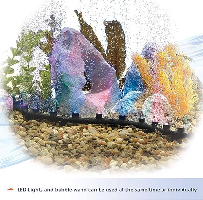 Aqueon Fish Tank Aquarium Flexible LED Accent Light and Bubble Wand, Multi Color, 21 Inch Aqueon