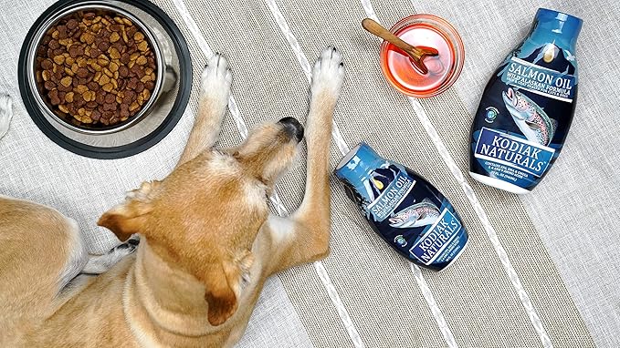 8oz Wild Alaskan Salmon Oil Formula for Dogs & Cats, a Balanced Blend of Pure Fish Oils with EPA and DHA from Wild-Caught Fish. Support for Skin & Coat, Joints, and Immune Health KODIAKNATURALSSALMONOIL