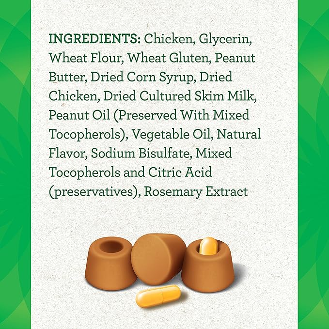 Greenies Pill Pockets for Dogs Capsule Size Natural Soft Dog Treats with Real Peanut Butter, (6) 7.9 oz. Packs (180 Treats) - PAWPICO