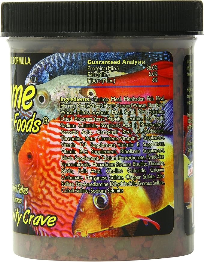 Xtreme Community Crave Flake - Krill & Spirulina Blend for Vibrant Colors, Immune Support and Digestive Health, Tropical & Freshwater Fish Nutrition – Premium Community Aquarium Food (1oz) XtremeAquaticFoods